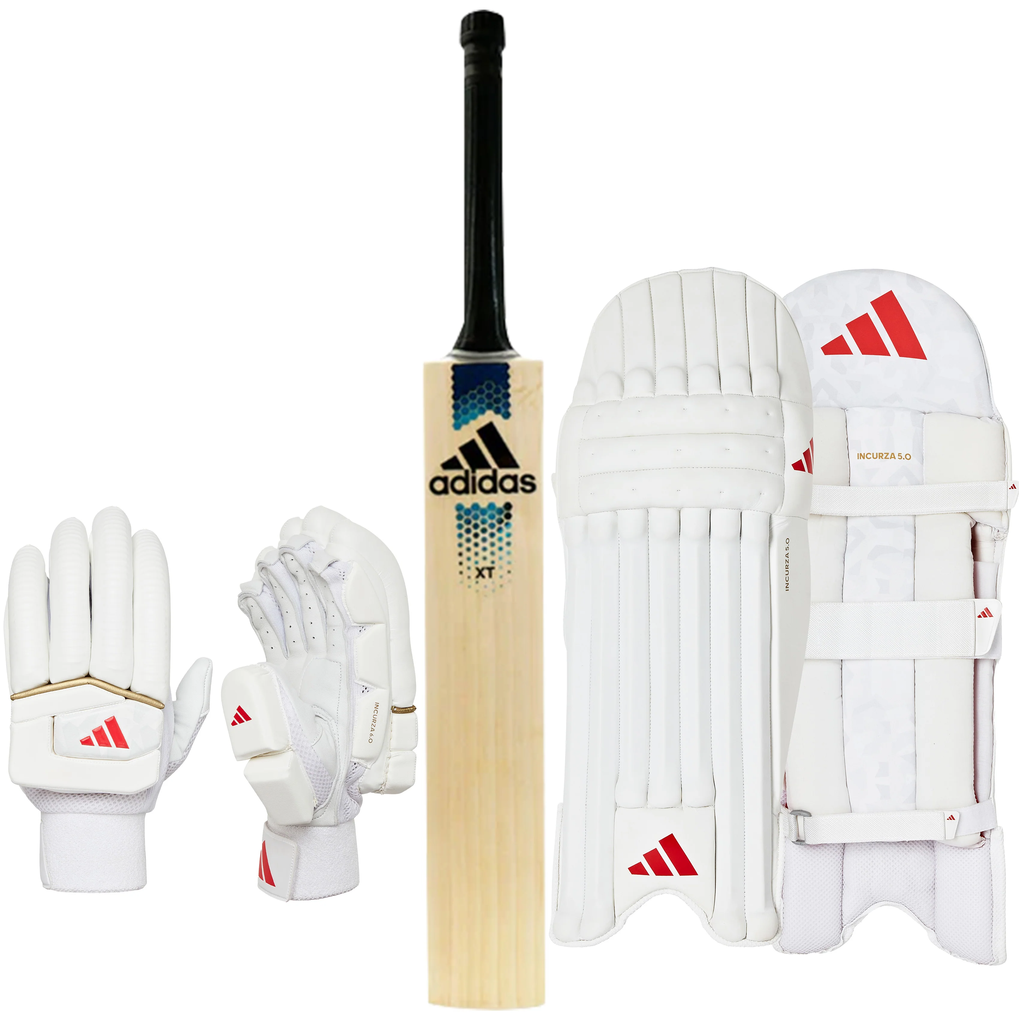 Adidas XT Teal 3.0 Junior Cricket Bat, Gloves & Pads Bundle