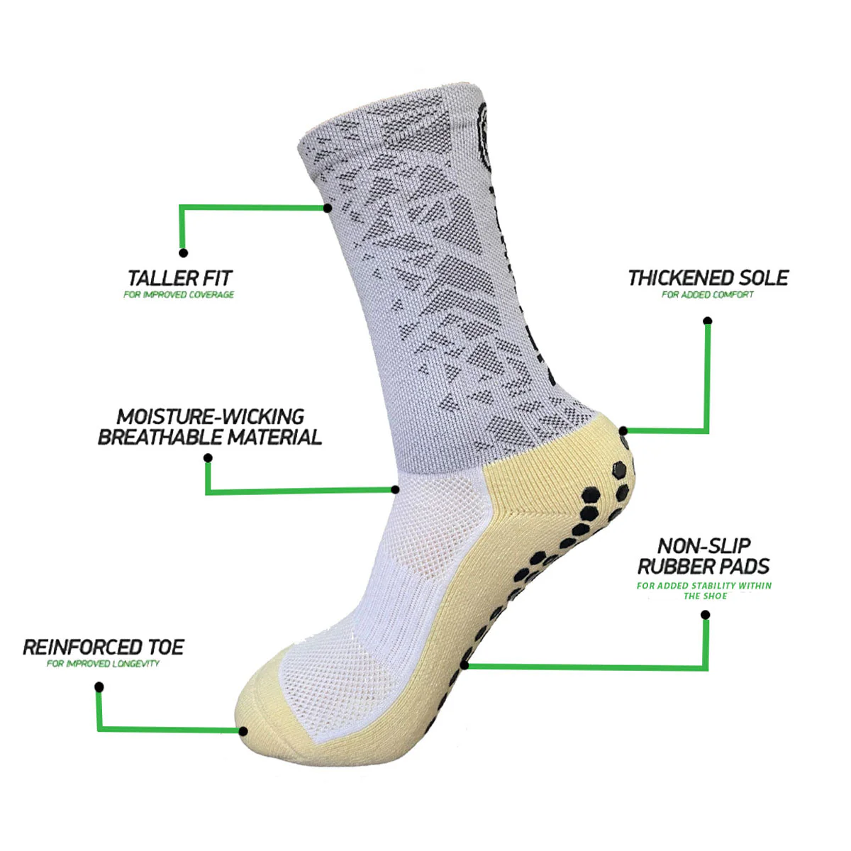Ayrtek TeamTek Cricket Traction Socks - Image 3