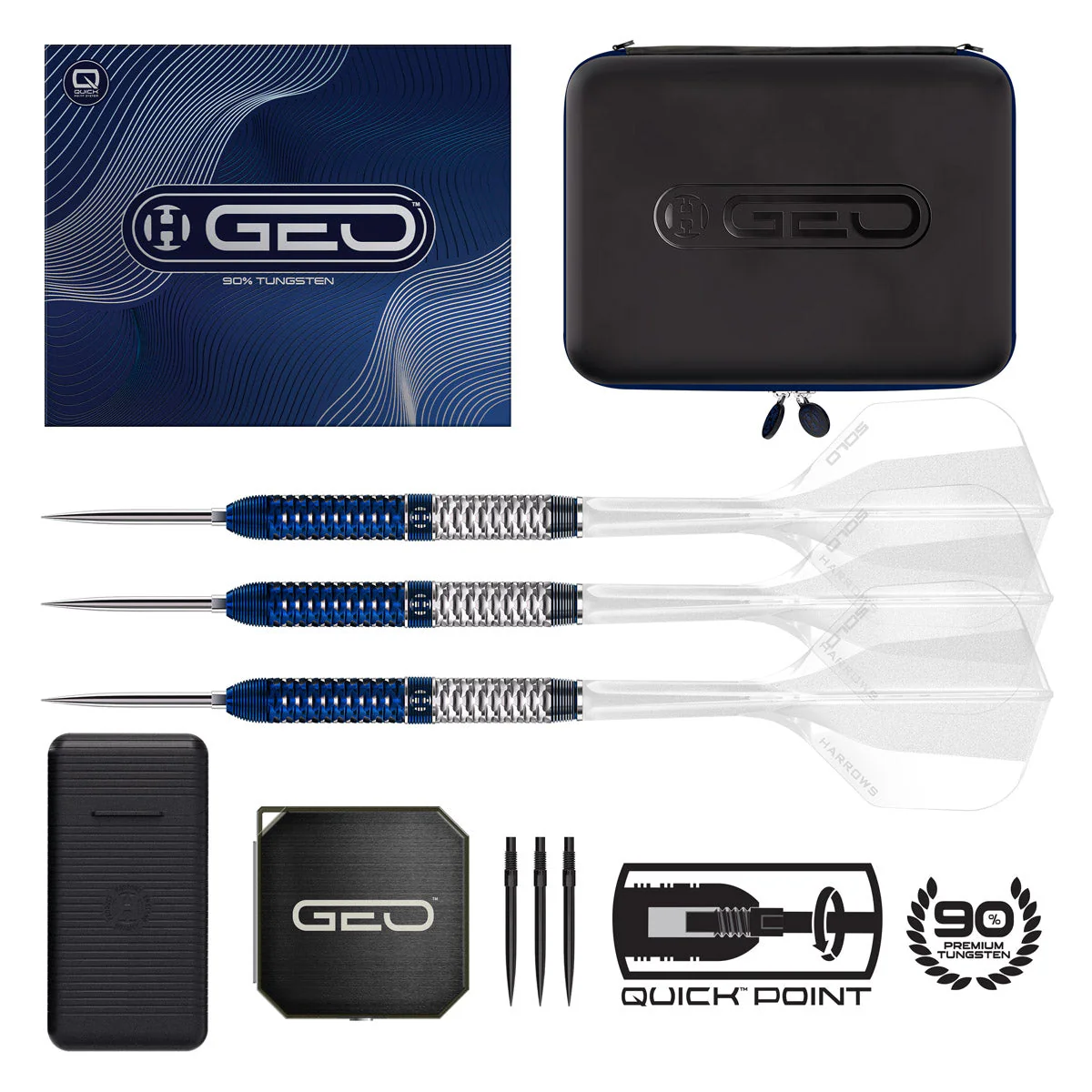 Harrows Geo Parallel Steel Tip Darts