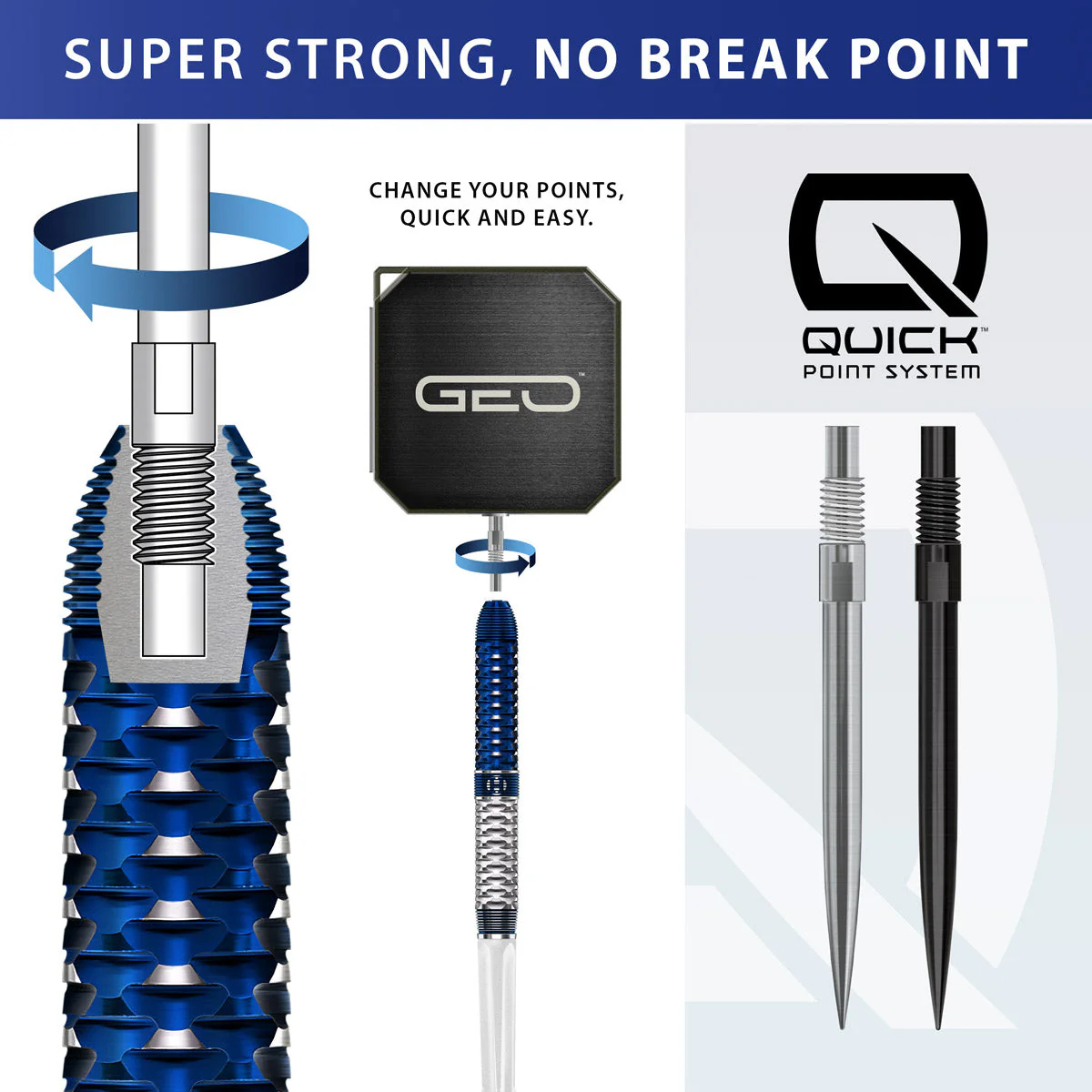Harrows Geo Parallel Steel Tip Darts - Image 4