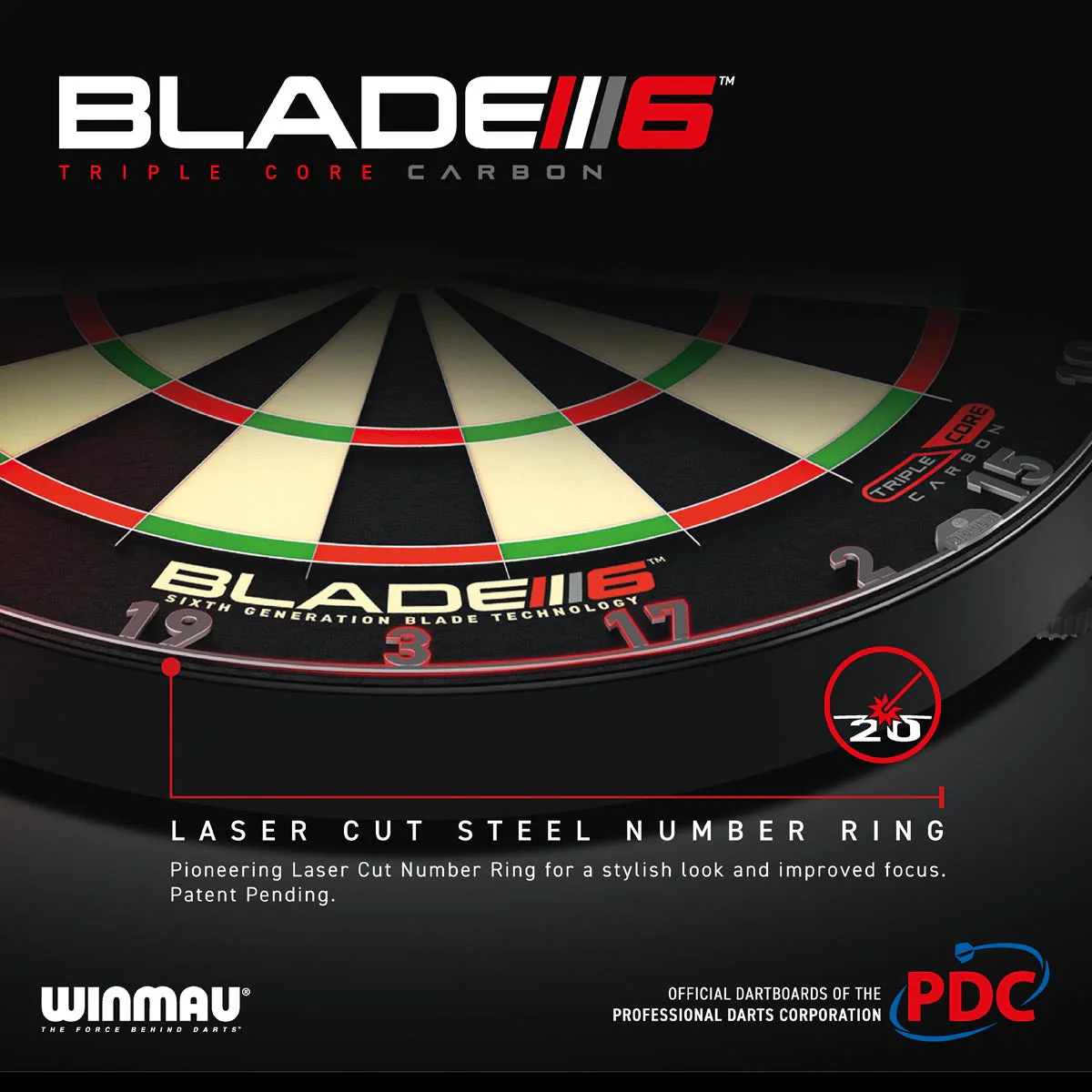 Winmau Blade 6 Triple Core Dartboard - Image 6
