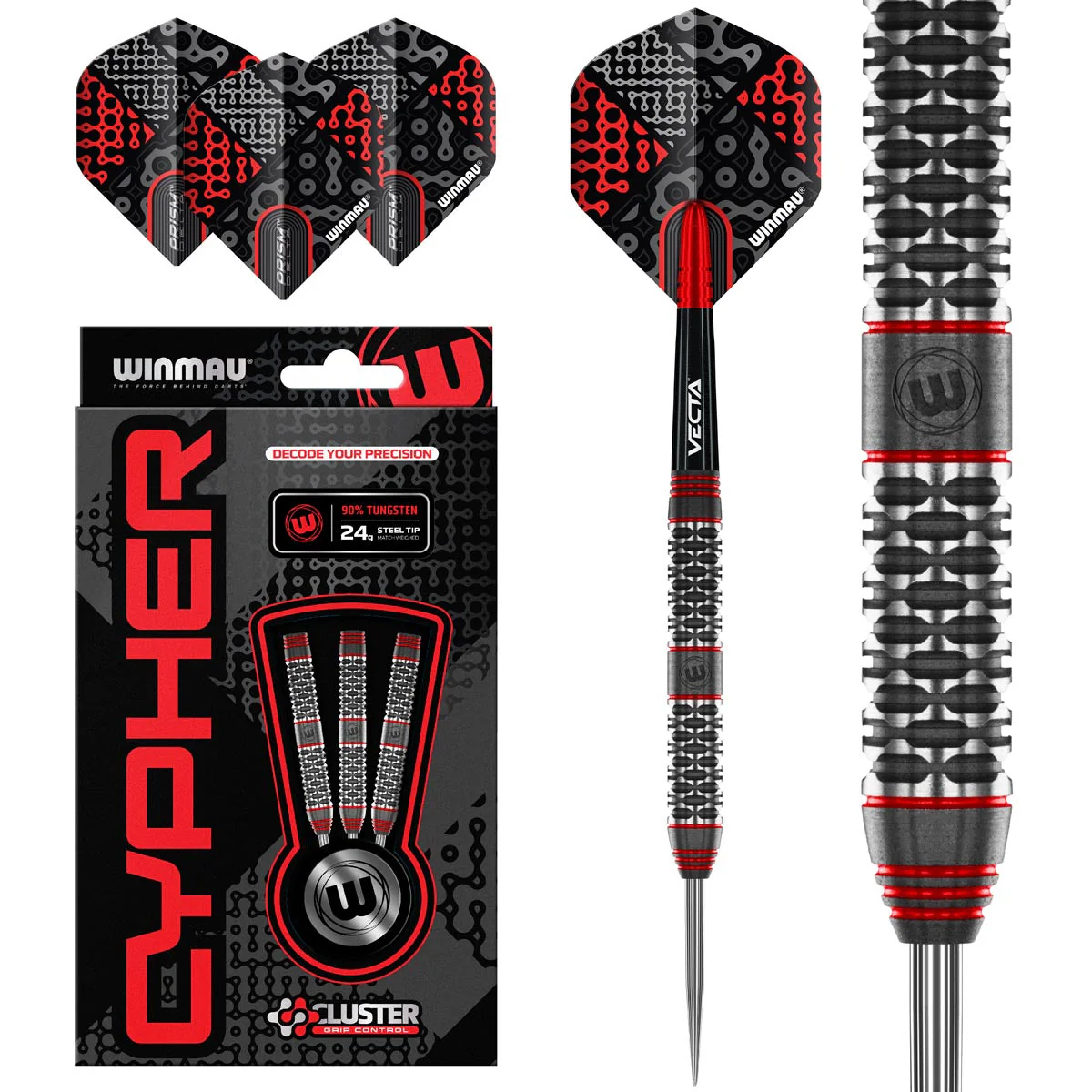 Winmau Cypher 90% Tungsten Steel Tip Darts - Image 6