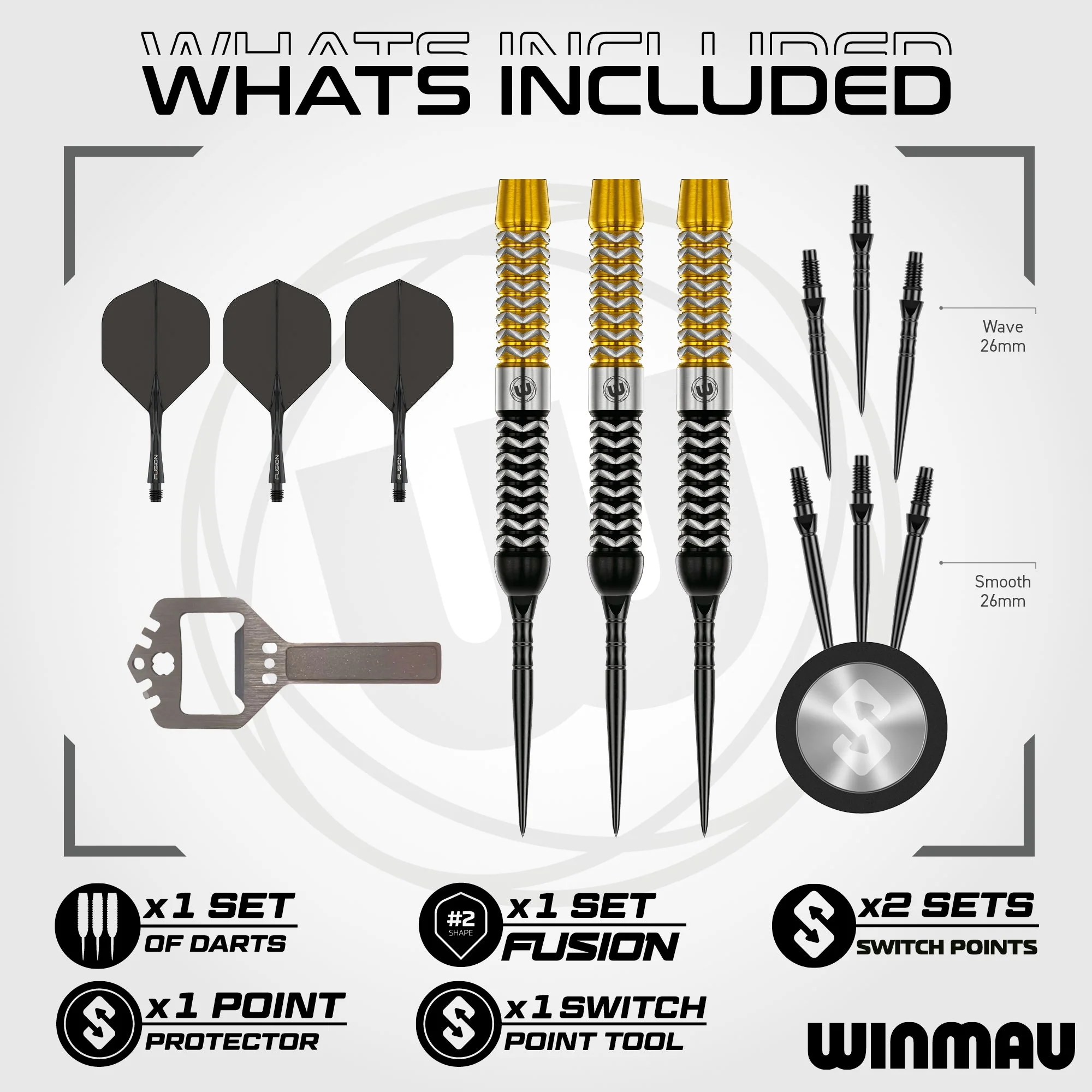 Winmau Exion Parallel Steel Tip Darts - Image 2
