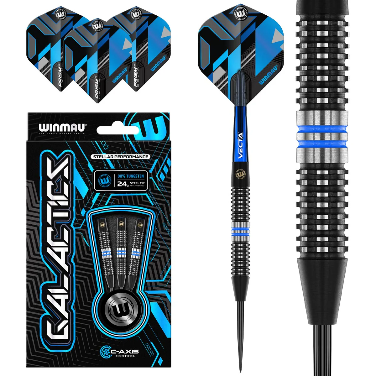 Winmau Galactics 90% Tungsten Steel Tip Darts - Image 6