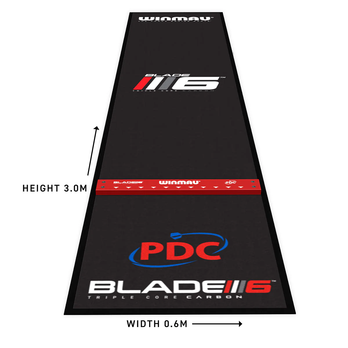 Winmau Pro Zone Precision Blade 6 Soft Feel Dart Mat & Integrated Oche - Image 4
